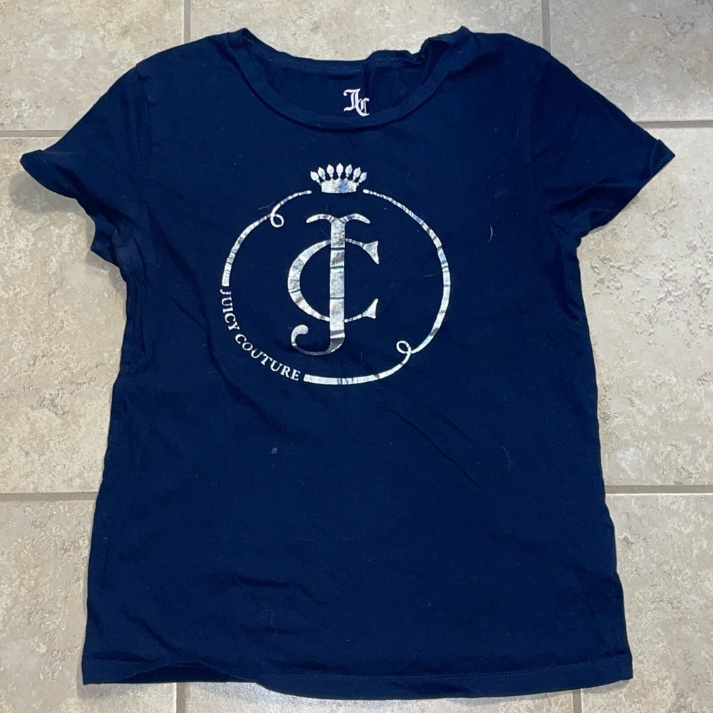 navy blue juicy couture short sleeve